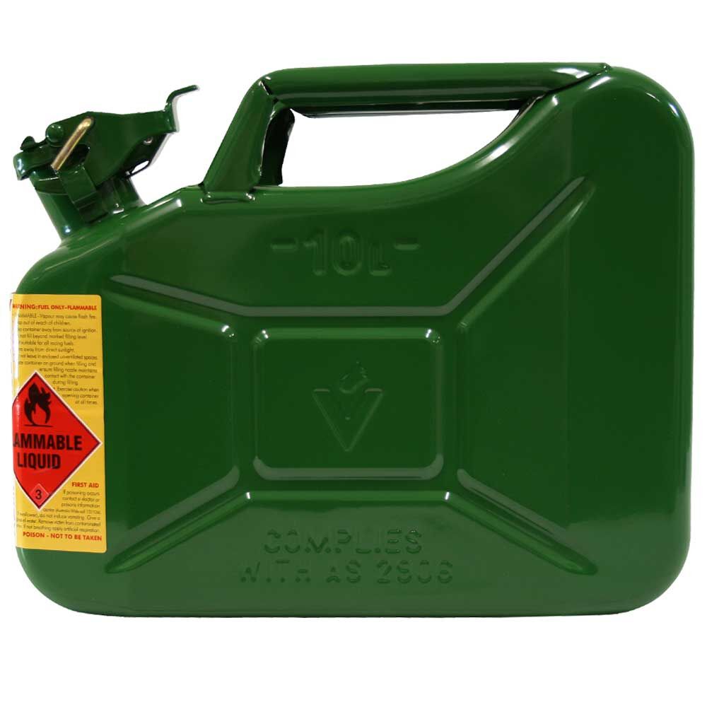 METAL JERRY CAN 10L DRIP TORCH SHAMROCK GREEN CARTON QTY 4, , scaau_hi-res