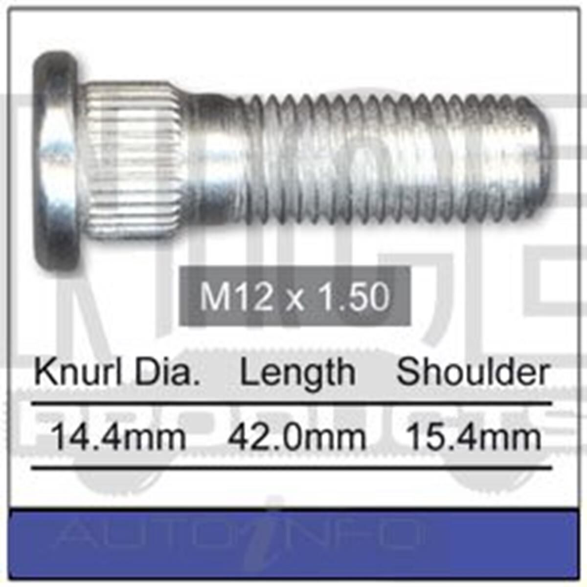 Classic Mini Wheel Stud Set – Standard To 1984 – 35mm 21A2064 (Full Set Of 16, NEW)