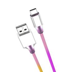 LASER RAINBOW USB C NYLON-BRAIDED CHARGING CABLE 1M – FAST CHARGE, DURABLE, TANGLE-FREE, , scaau_hi-res