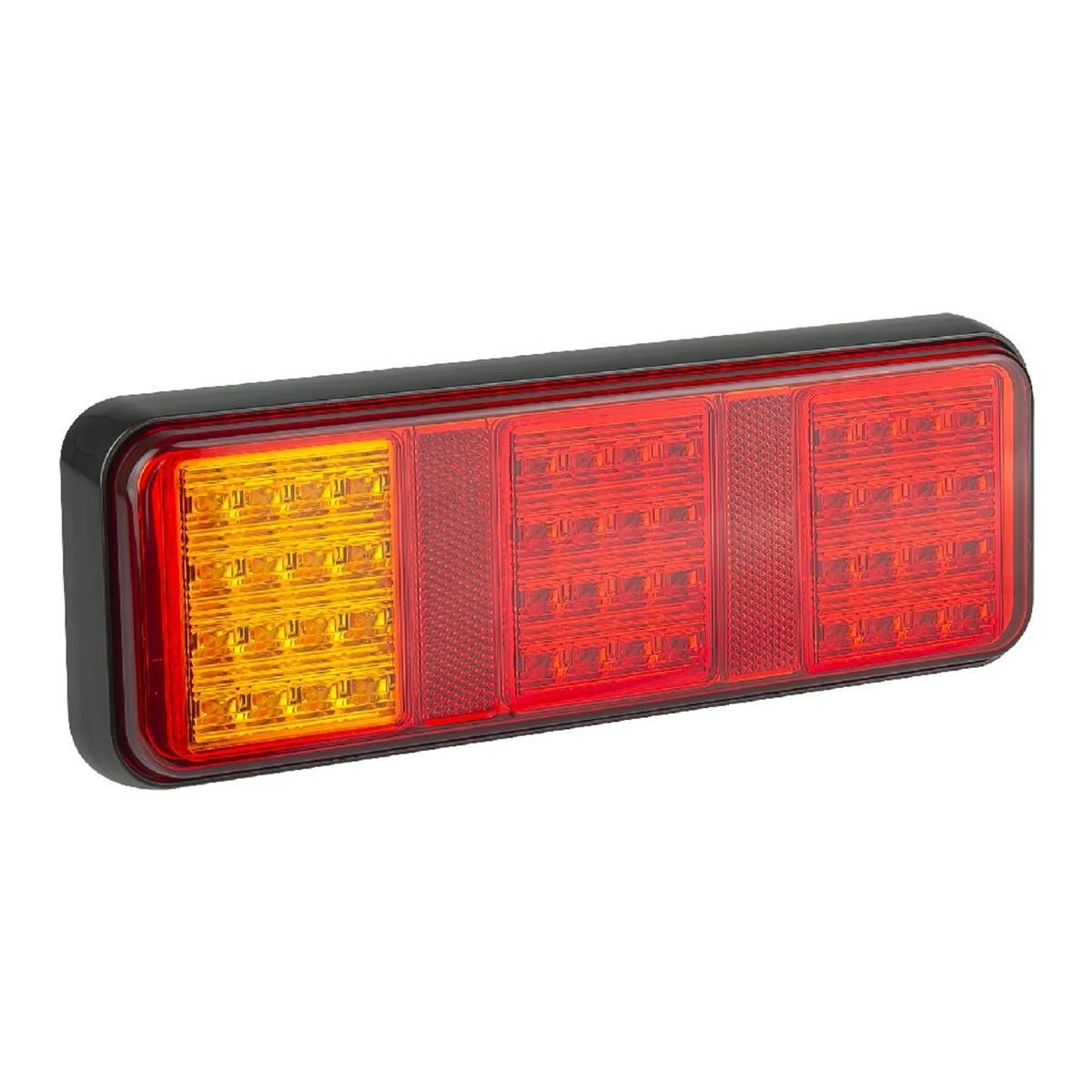 LED STOP/TAIL/INDICATOR LAMP 12/24V W/ REFLECTOR 30cm LEAD BLACK HOUSING, , scaau_hi-res