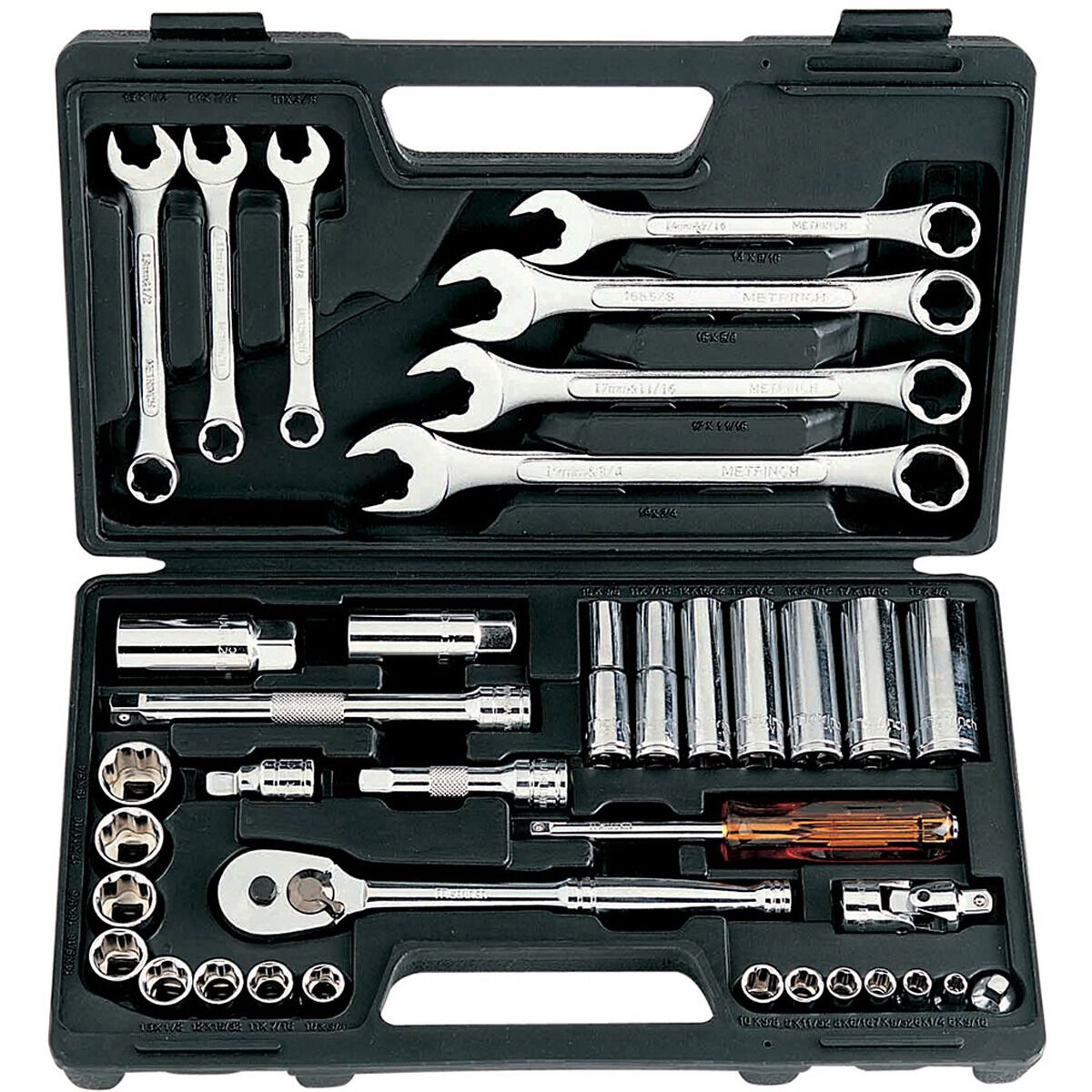 METRINCH 1/4IN &3/8IN DR 37PC SOCKET SET, , scaau_hi-res