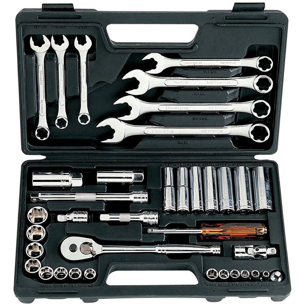 Metrinch Socket Set - 1/4 Inch, 3/8 Inch Drive, 37 Piece - MET-0625 ...