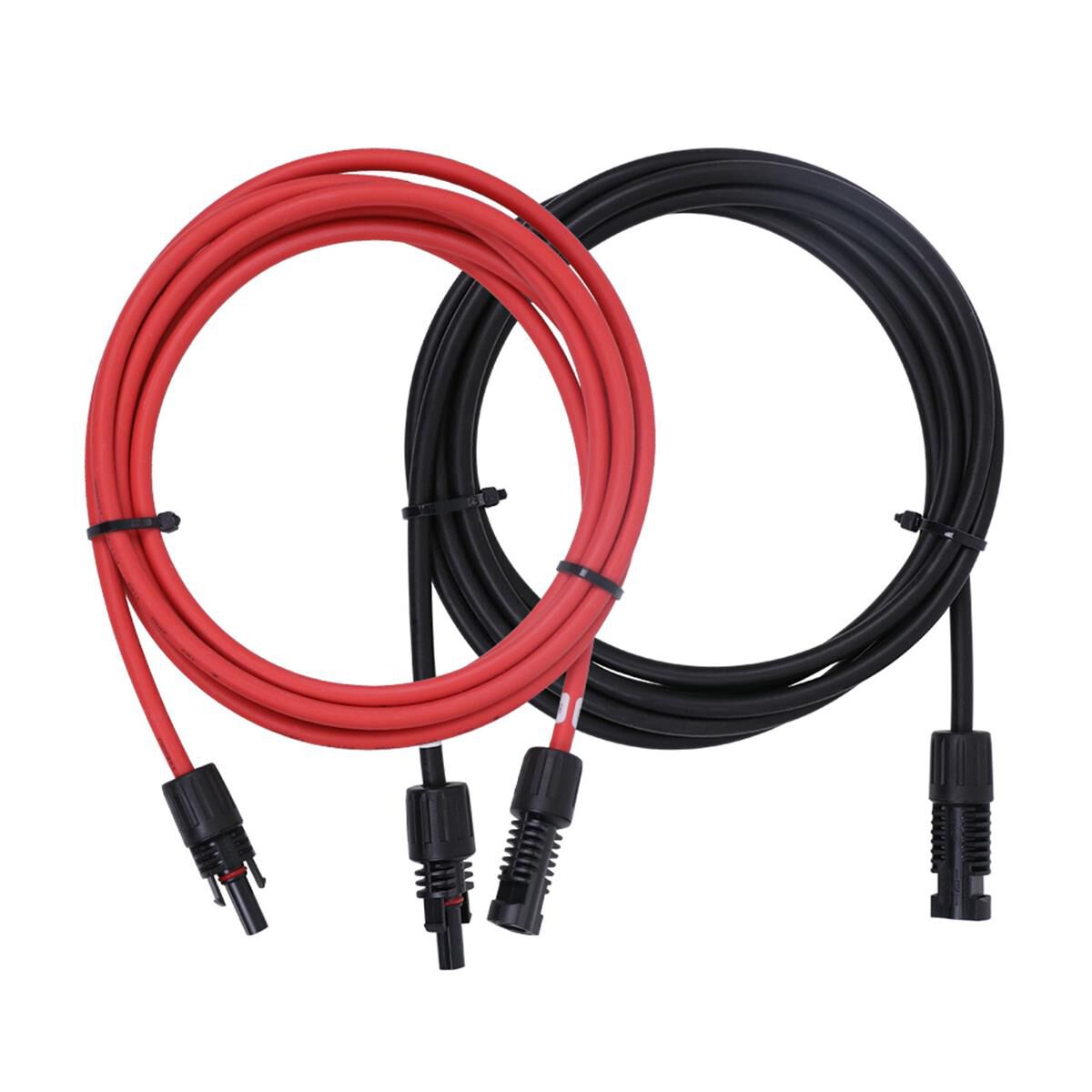 3M SOLAR EXTENSION CABLES WITH PV CONNECTORS ONE PAIR RED+BLACK, , scaau_hi-res