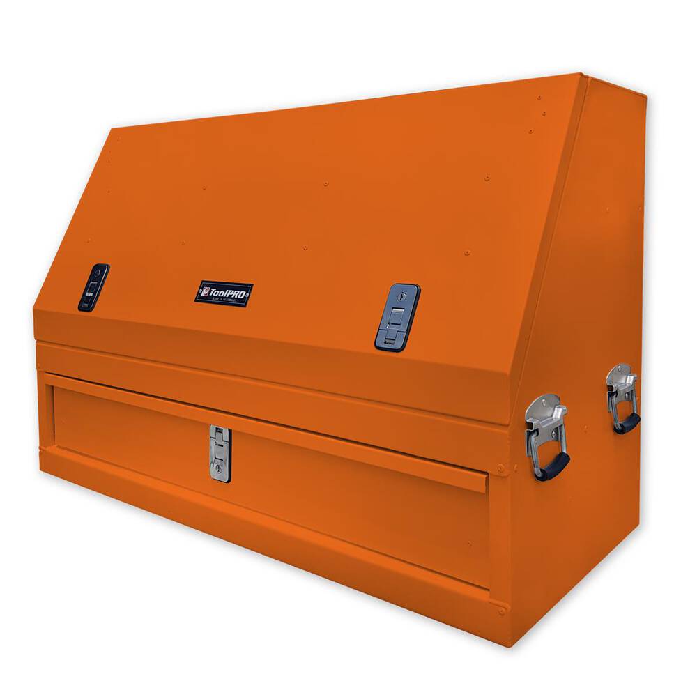 Crew. Box ToolPro Heavy Duty Truck Box, Orange, 1110mm x 525mm x 805mm, Single ...
