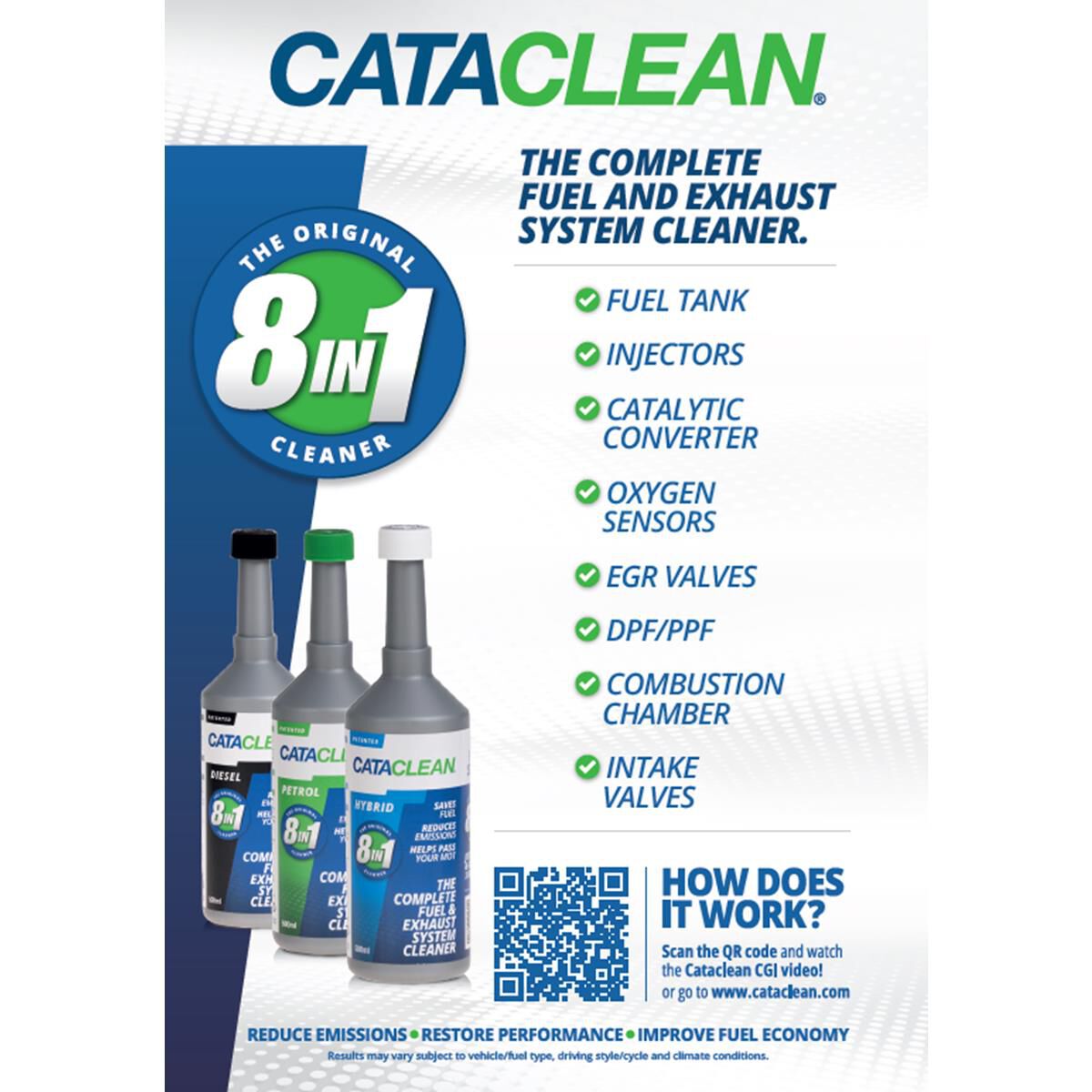 CATACLEAN PETROL - FUEL & EXHAUS SYSTEM CLEANER - 500ML, , scaau_hi-res