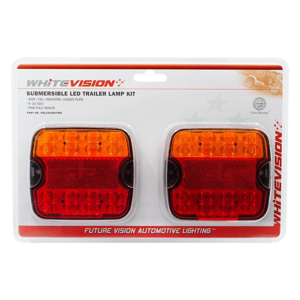 LEFT & RIGHT HAND LED COMBO TRAILER LAMP - STOP / TAIL / INDICATOR / LICENSE PLATE TWIN PACK, , scaau_hi-res