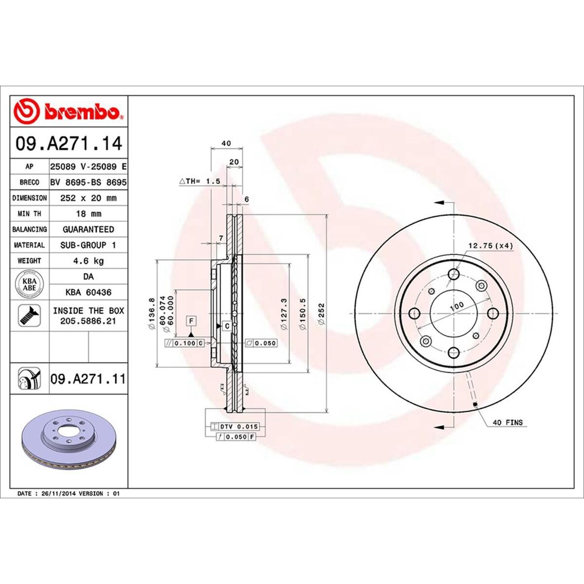 BREMBO DISC ROTOR, , scaau_hi-res