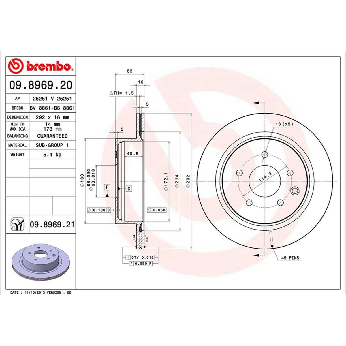 BREMBO DISC ROTOR, , scaau_hi-res