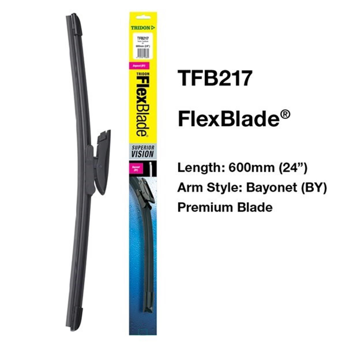 WIPER BLADE - TRIDON FLEXBLADE BY 600MM 24IN, , scaau_hi-res