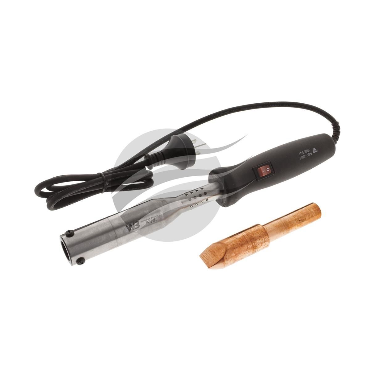 SOLDERING IRON 240V 200W PLSTC HANDLE & CHIESEL TIP 19mm DIAM - ELECTRICAL TOOLS, , scaau_hi-res