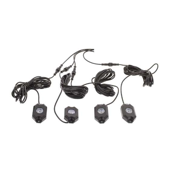 PKT 4 RGBW LED ROCK LIGHT KIT 9-32V 36Watt 120Deg FLOOD BEAM IP68 BLUETOOTH CNTRLLD, , scaau_hi-res