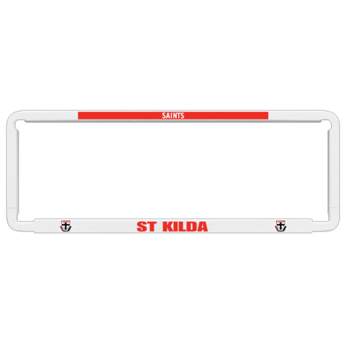 AFL Number Plate Frame St. Kilda 6 Figure Clear Standard