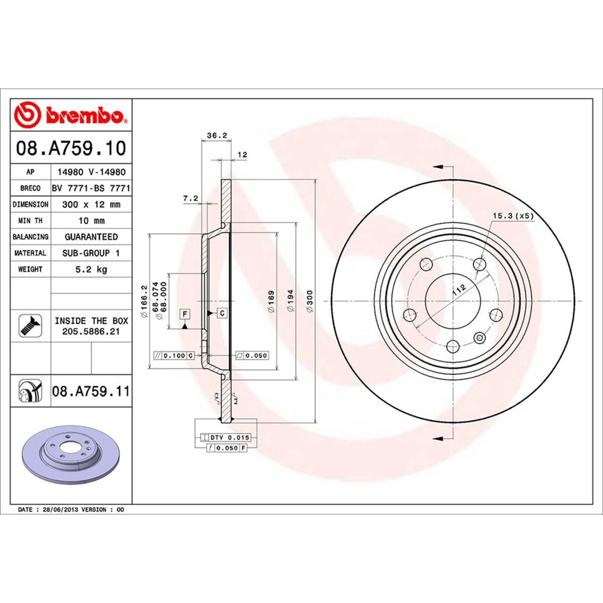 BREMBO DISC ROTOR, , scaau_hi-res