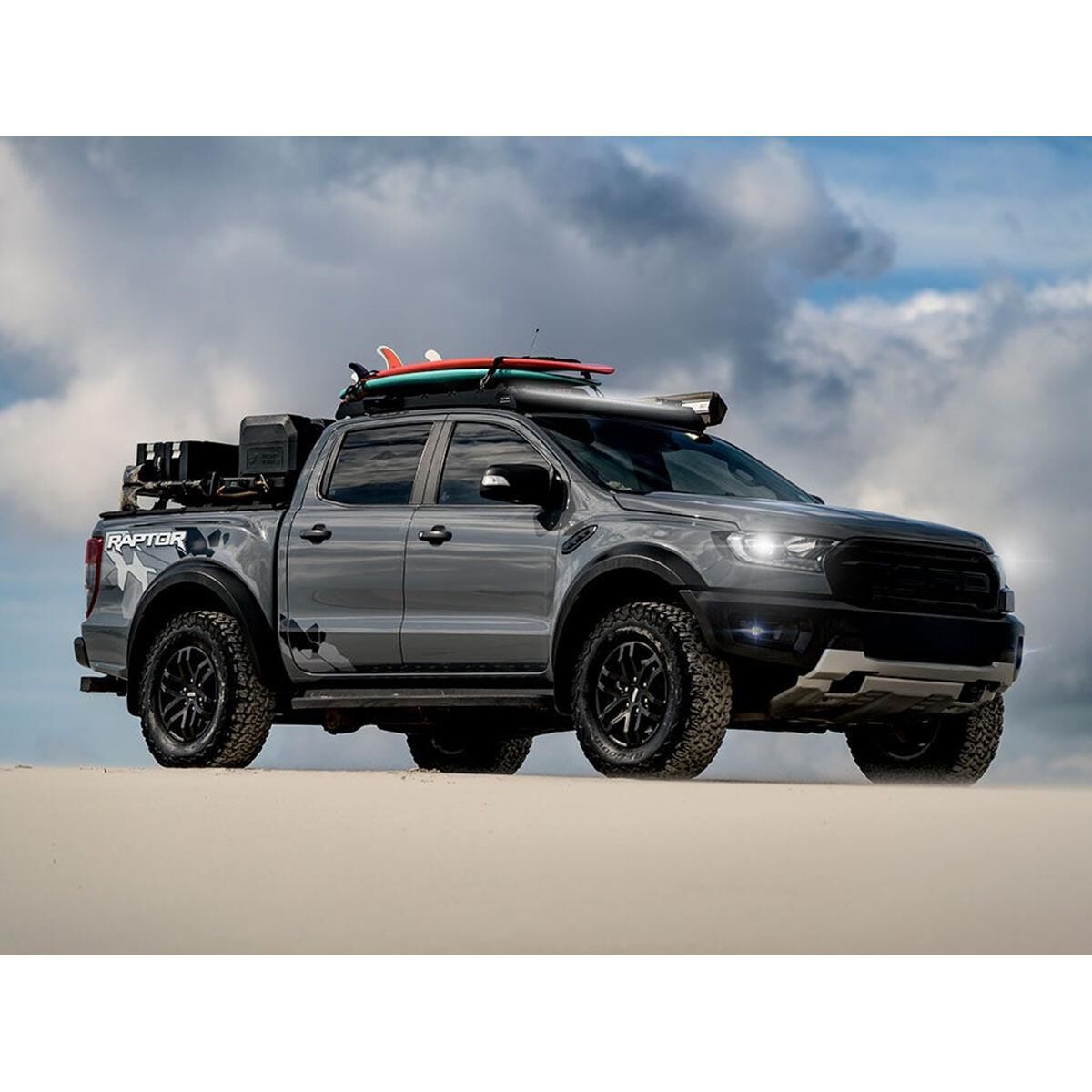FRONT RUNNER FORD RANGER T6 / WILDTRAK / RAPTOR (2012-2022) SLIMSPORT ROOF RACK KIT / LIGHTBAR READY, , scaau_hi-res