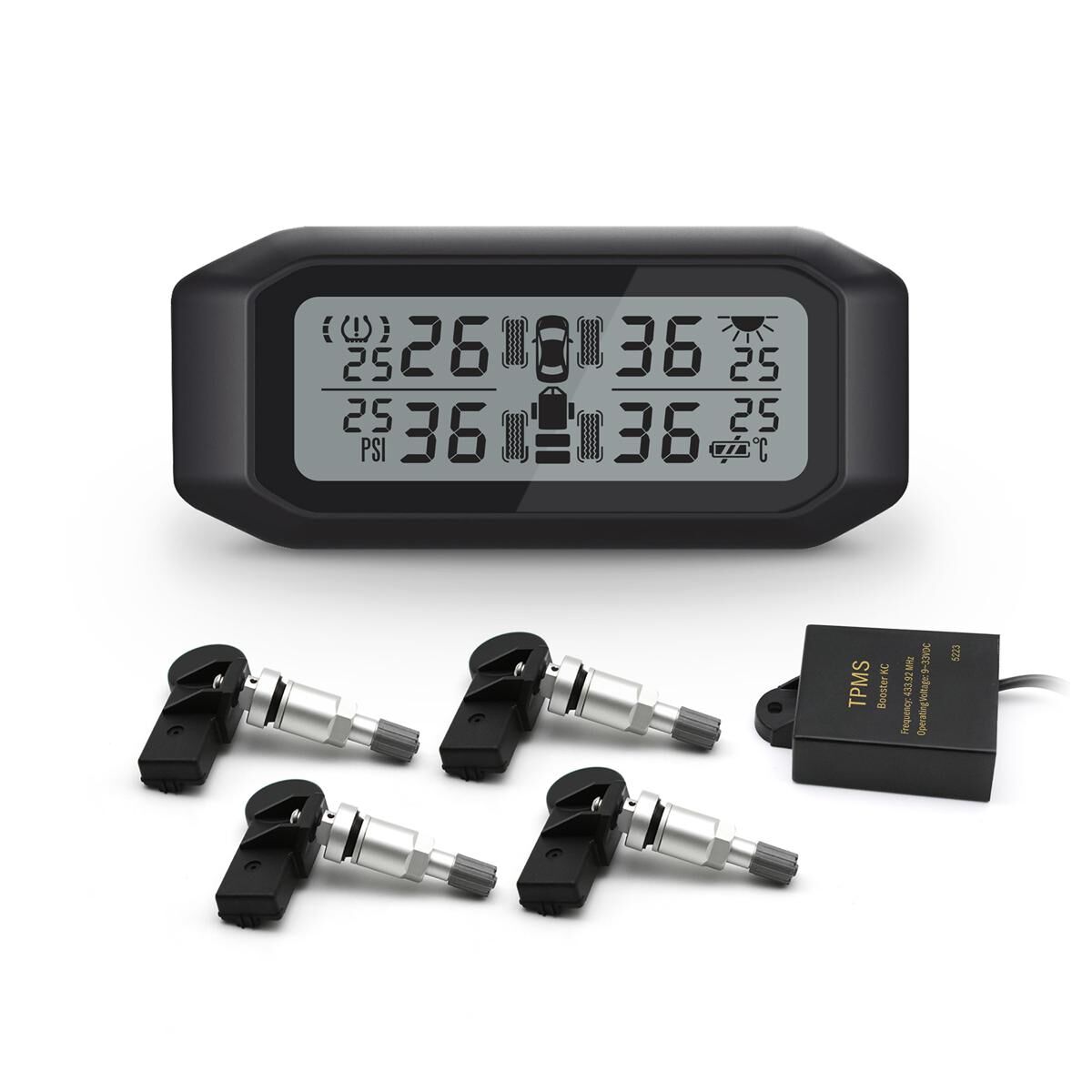 Promata Mata 1 EZsync Wireless Pairing Tyre Pressure Monitor - 4 Internal Sensors - With Booster 25 Meters 25 Meters, , scaau_hi-res