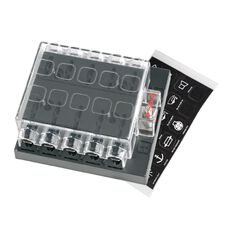 10 WAY FUSE BLOCK - WITH COVER, , scaau_hi-res