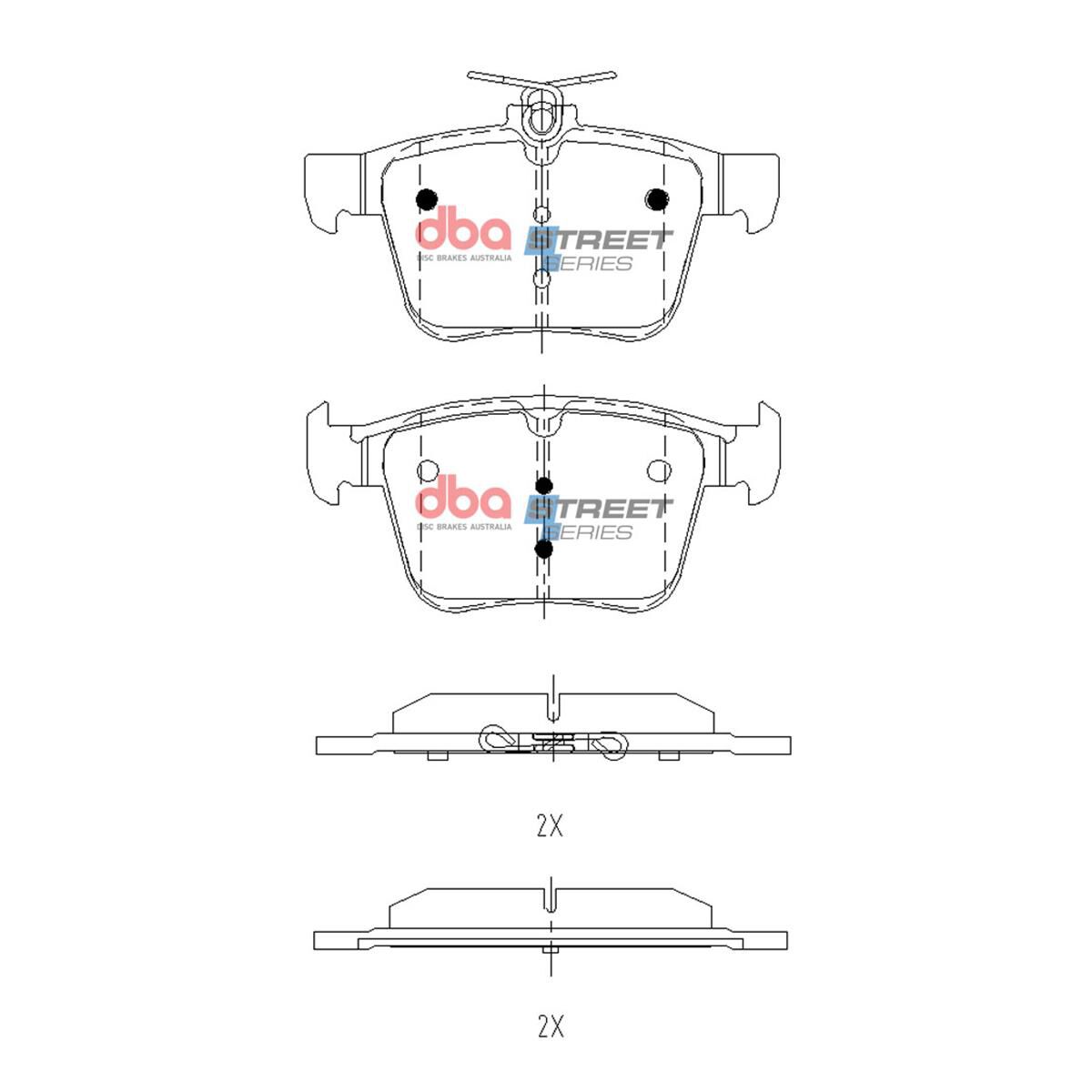 DBA SS STREET SERIES BRAKE PADS [ VW GOLF MK7 R ], , scaau_hi-res