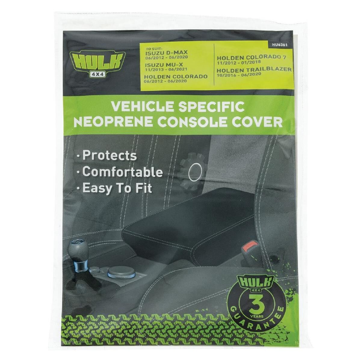 NEOPRENE CONSOLE COVER ISUZU D-MAX / COLORADO BLACK, , scaau_hi-res
