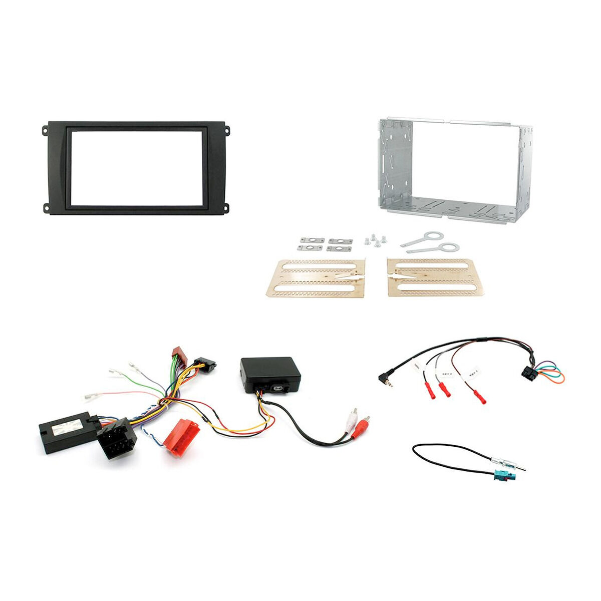 INSTALL KIT TO SUIT PORSCHE CAYENNE (BLACK), , scaau_hi-res