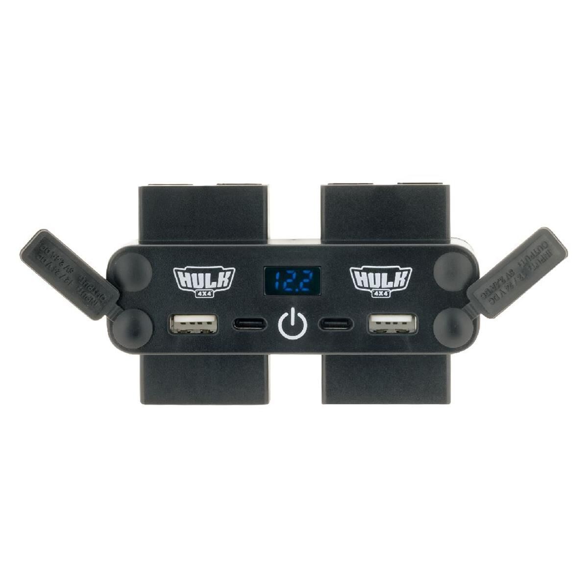 4 WAY 12/24V DC POWER ADAPTOR 4x 50A PLUGS USB'S & VOLTMETER TOUCH SWITCH, , scaau_hi-res