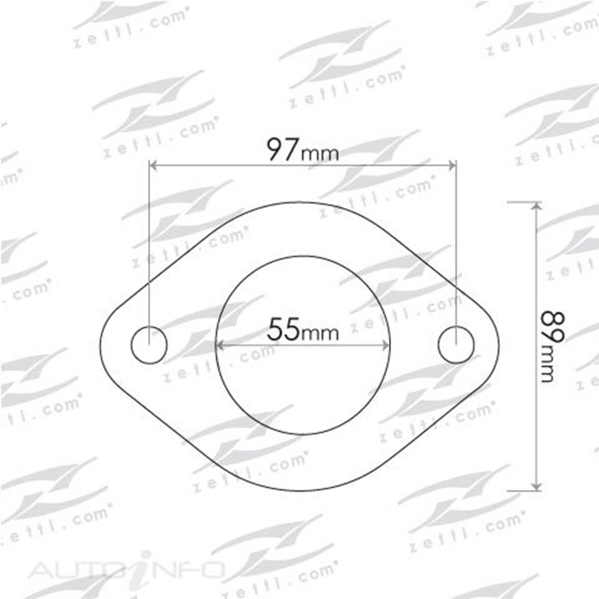 UNI 2 BOLT GASKET ELONGATED DNG002R HYG010R MBG027R SUG003R, , scaau_hi-res