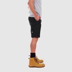 TRADIE FLEX CONTRAST CARGO SHORT BLACK 87, , scaau_hi-res
