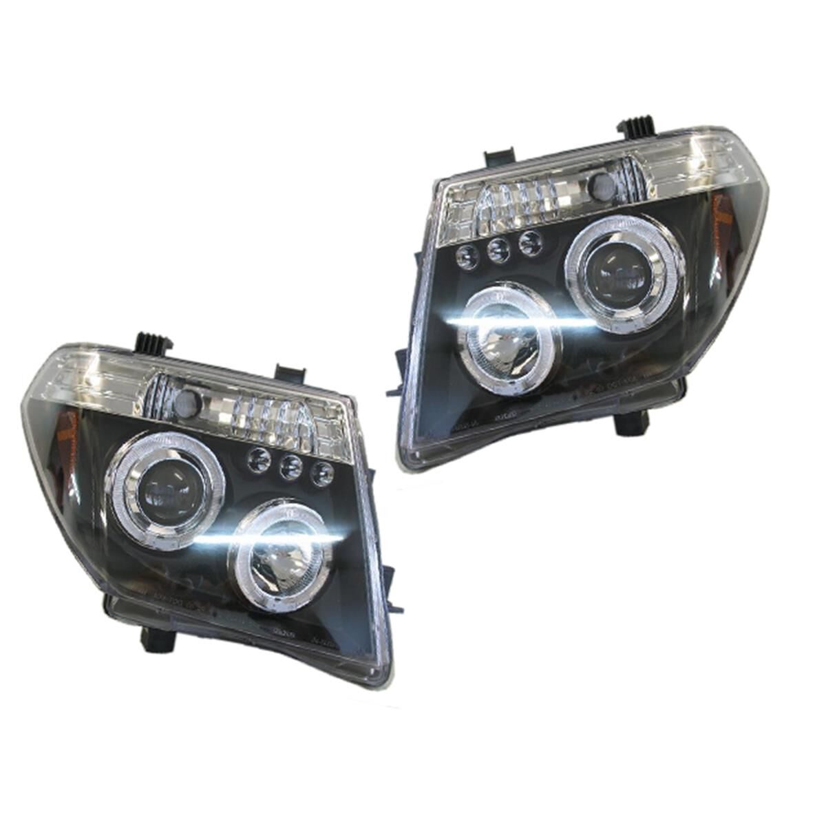 NISSAN PATHFINDER  R51  07/2005 ~ 04/2010  HEADLIGHT KIT  BLACK LED PROJECTOR, , scaau_hi-res