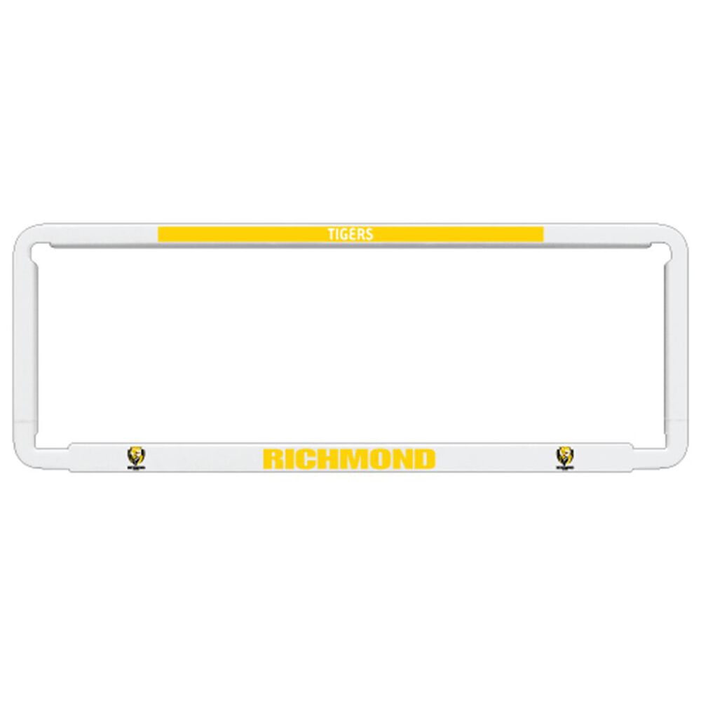 AFL Number Plate Frame Richmond, 6 Figure Clear Standard Supercheap