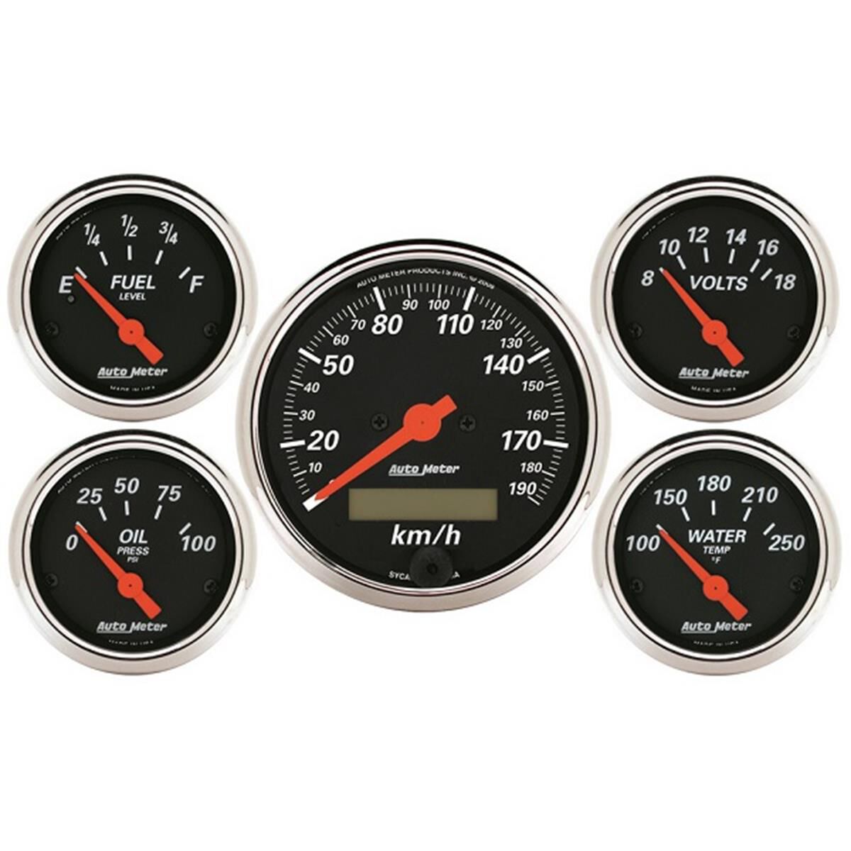 DESIGNER BLACK 5-PCE GAUGE KIT, , scaau_hi-res
