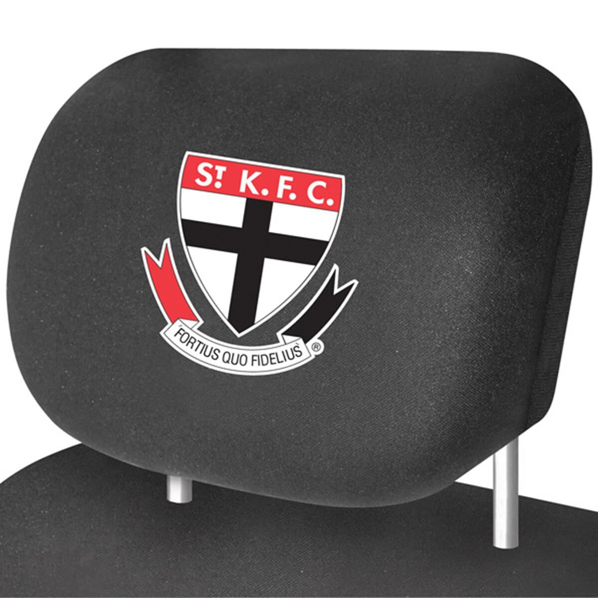 AFL CAR HEAD REST COVER - PAIR ST KILDA, , scaau_hi-res