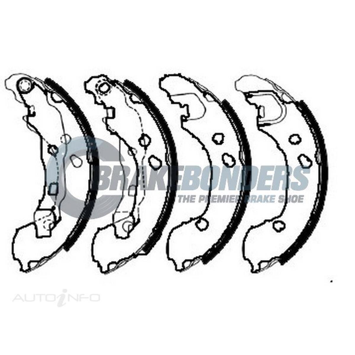 Brake Shoes - Nissan 203.2mm, , scaau_hi-res