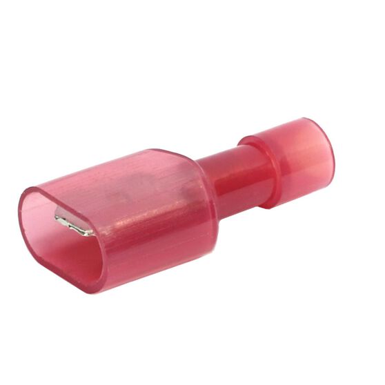 6.4MM MALE SPADE TERMINAL INSULATED RED - 100PCS, , scaau_hi-res