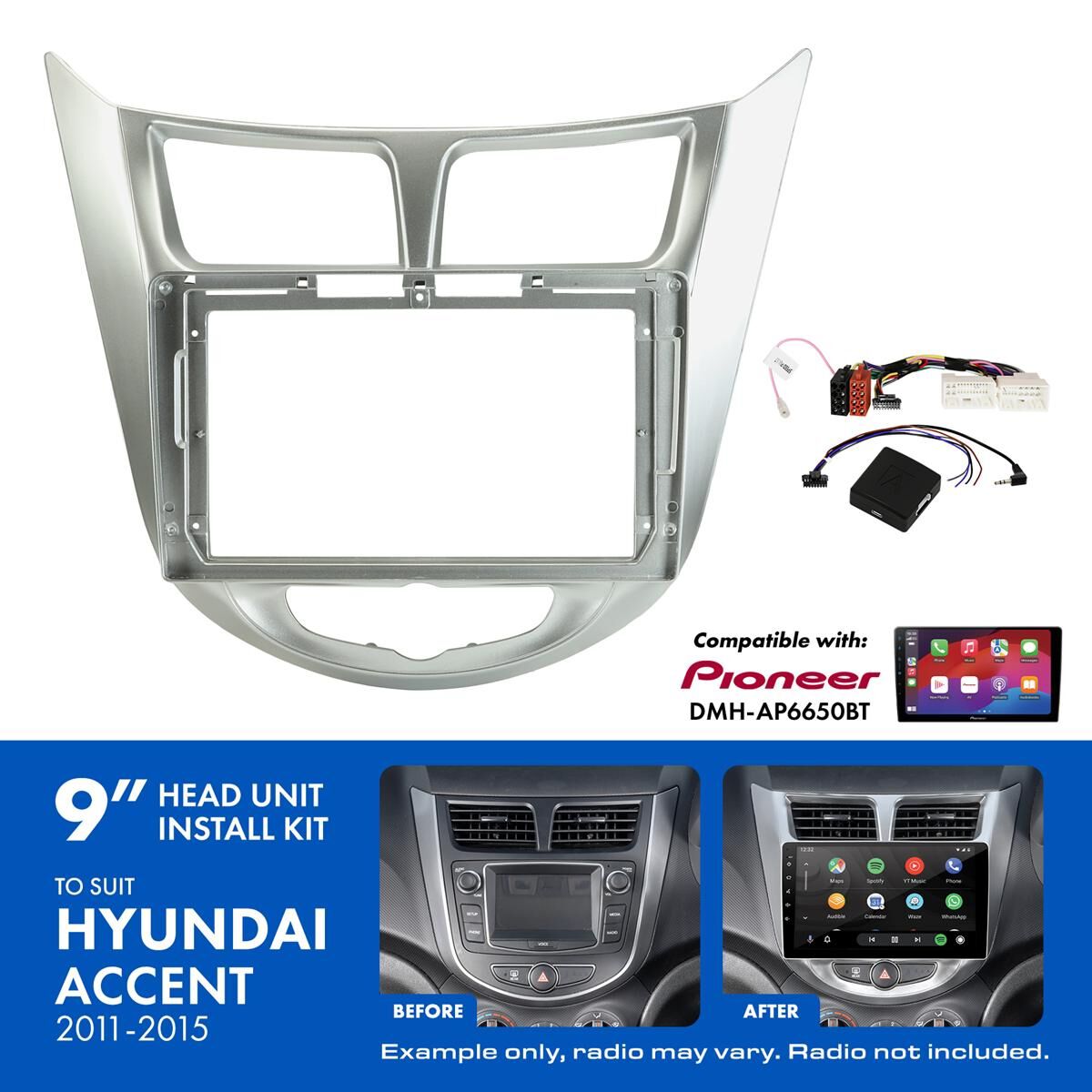 9" HEAD UNIT INSTALL KIT TO SUIT HYUNDAI ACCENT 2011-2015, , scaau_hi-res