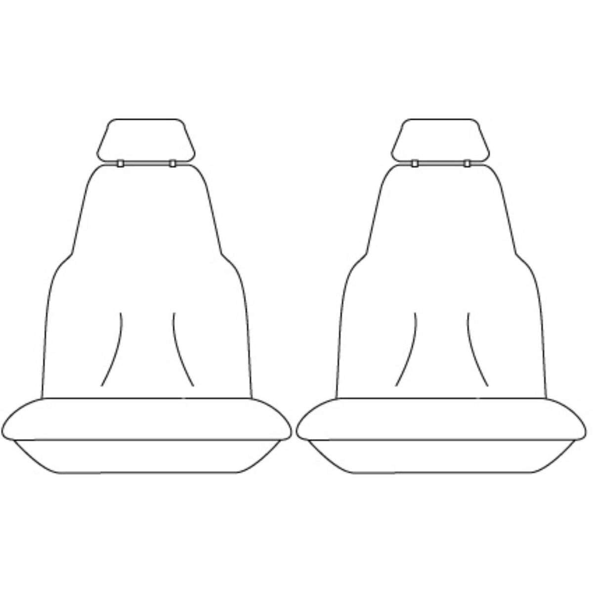 TRADIES CANVAS READY MADE SEAT COVERS - FRONT, BLACK, SUITS MITSUBISHI OUTLANDER, , scaau_hi-res