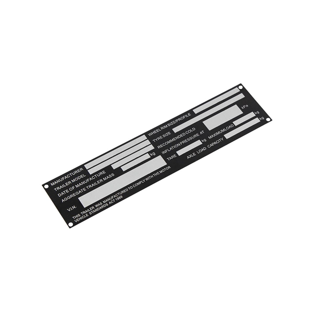 Sunrise VIN Number Plate 40 x 170mm Small, , scaau_hi-res