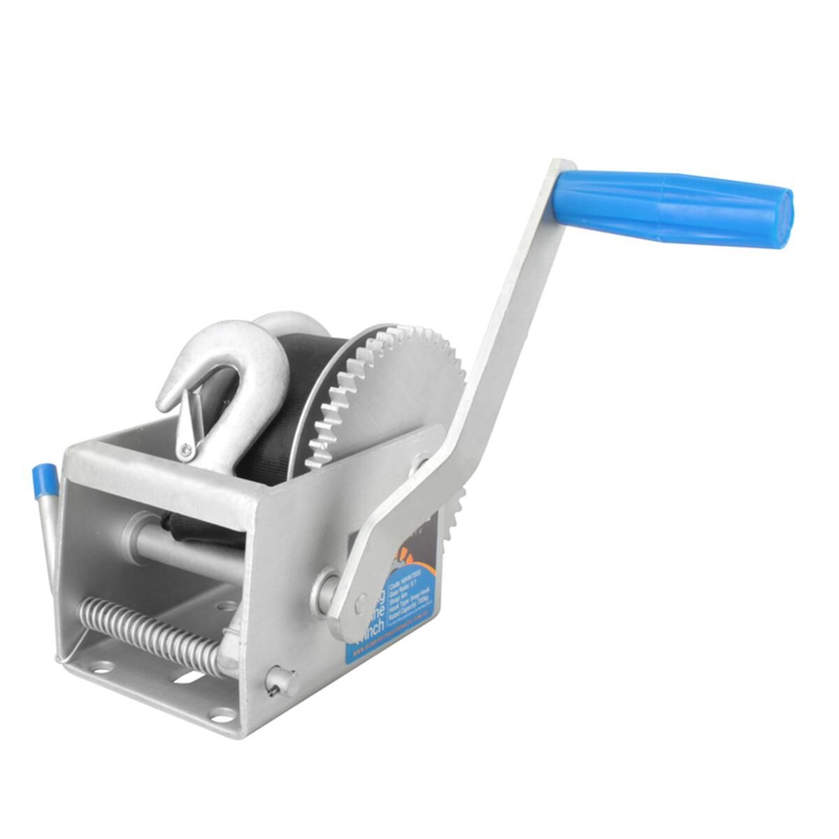 Sunrise Marine Boat Winch 700kg 6m Strap Snap Hook, , scaau_hi-res
