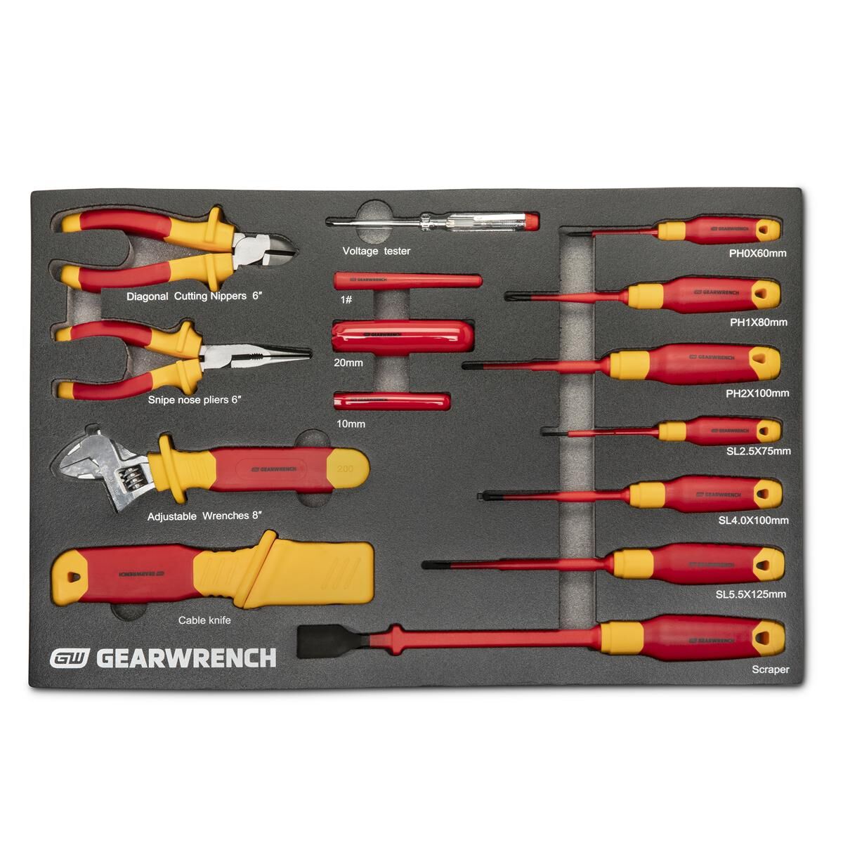 72 PIECE 1/4" AND 3/8" DRIVE VDE INSULATED TOOL SET, , scaau_hi-res