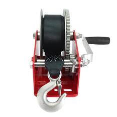 Sunrise Hand Winch 1800lbs (817kg) Two Speed 8m Strap, , scaau_hi-res
