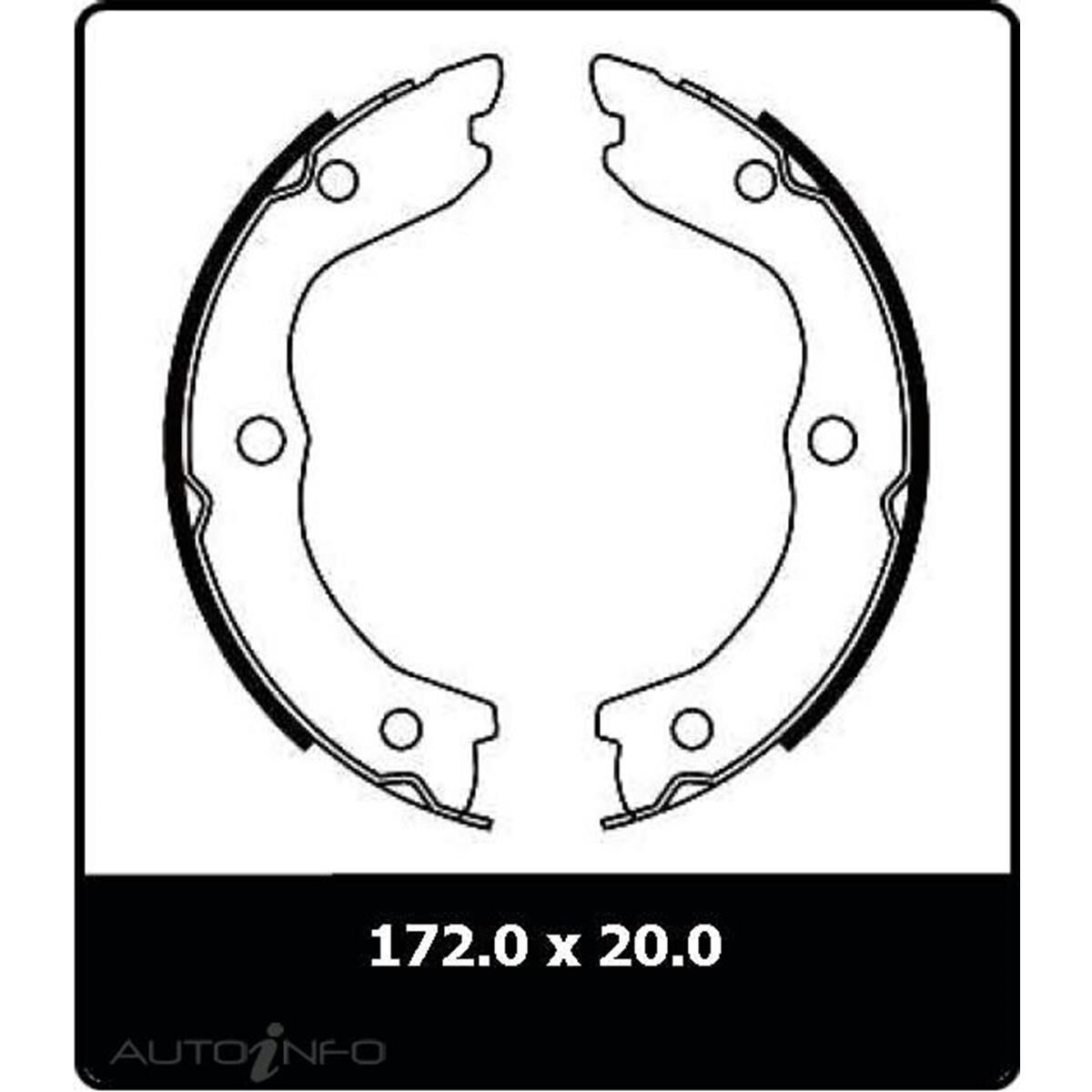 PTX BRAKE SHOE NISSAN XTRAIL HANDBRAKE, , scaau_hi-res
