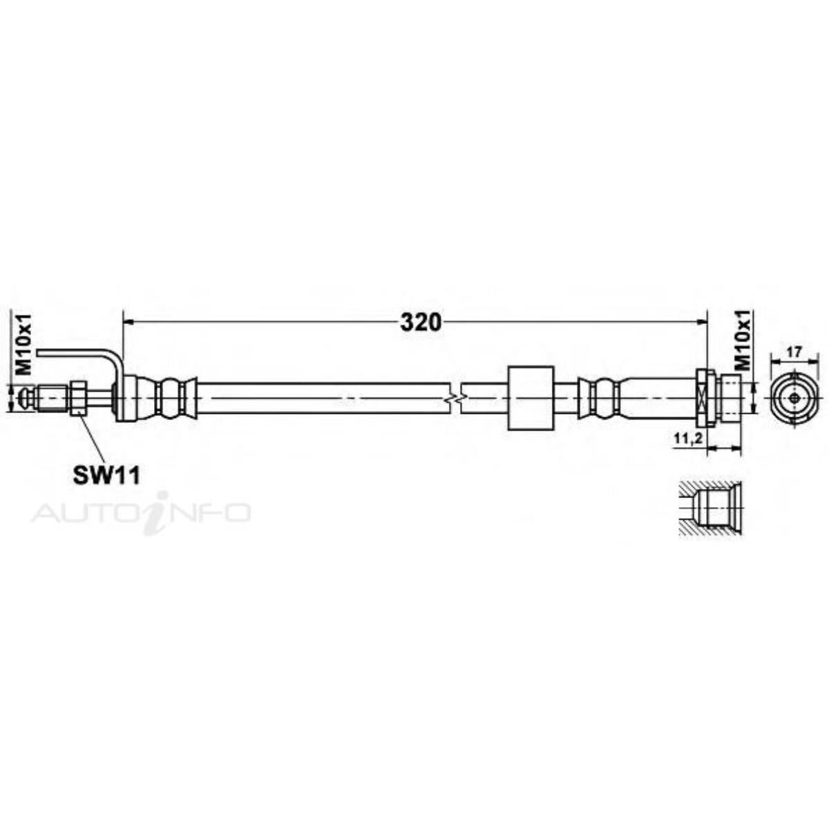 Protex Brake Hose - H3625 | Supercheap Auto