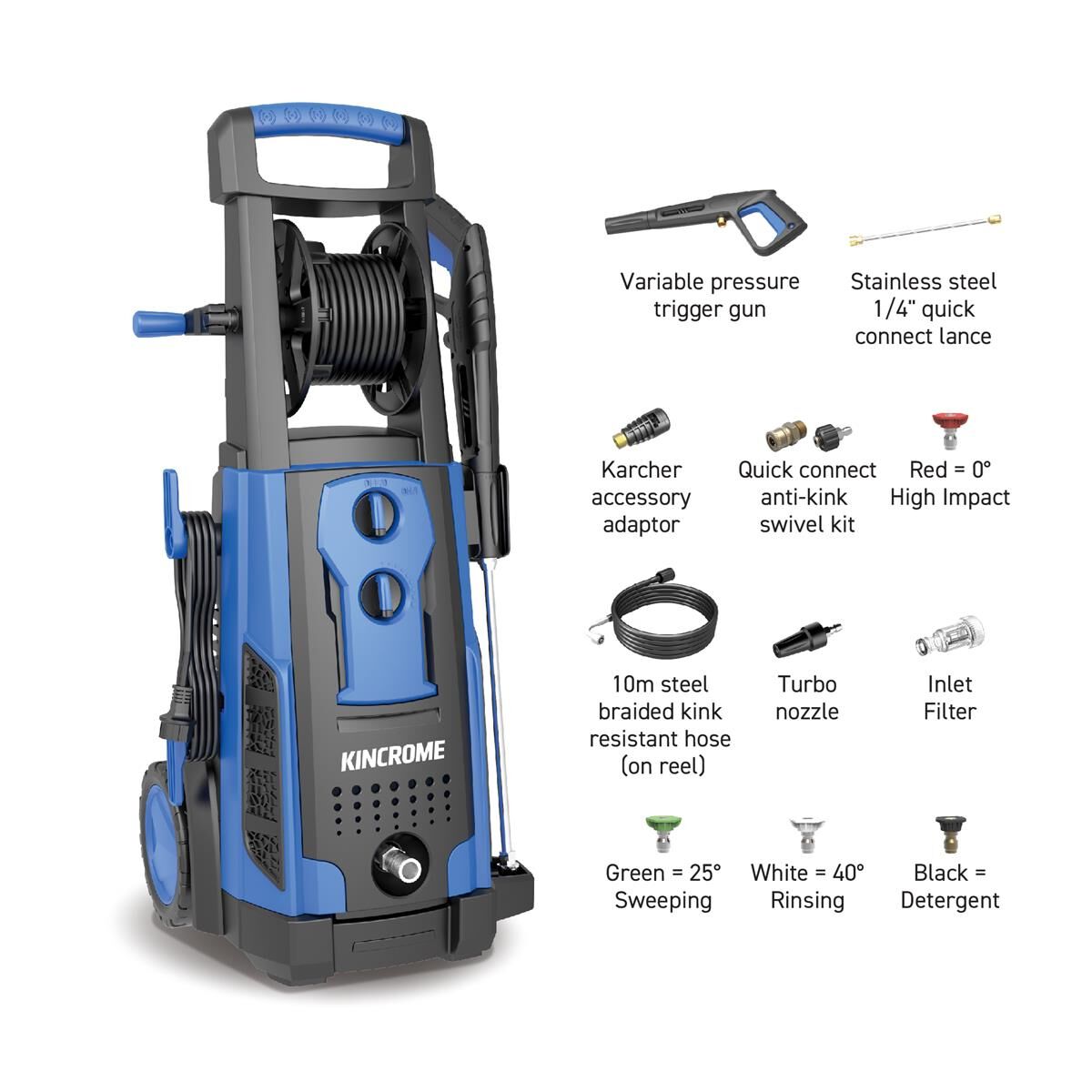 ELEC PRESSURE WASHER 2400W 2800PSI, , scaau_hi-res