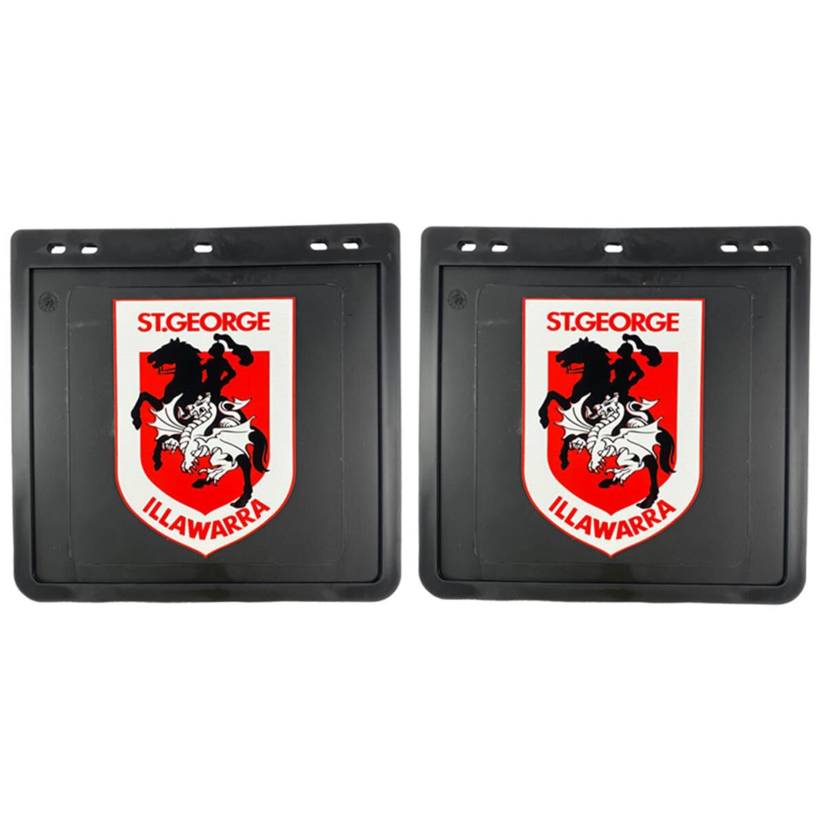 280MM DROP X 300MM WIDTH BLACK MONO MUDFLAP  - ST GEORGE, , scaau_hi-res