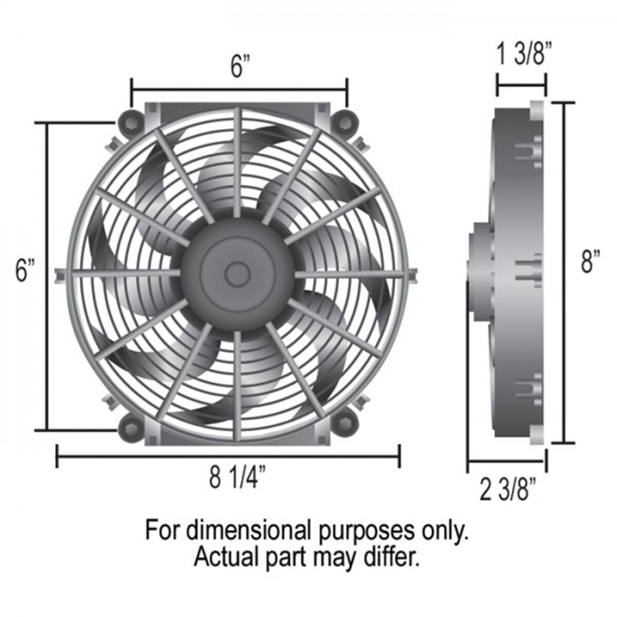 TORNADO ELECTRIC FAN; STANDARD KIT 8 INCH, , scaau_hi-res