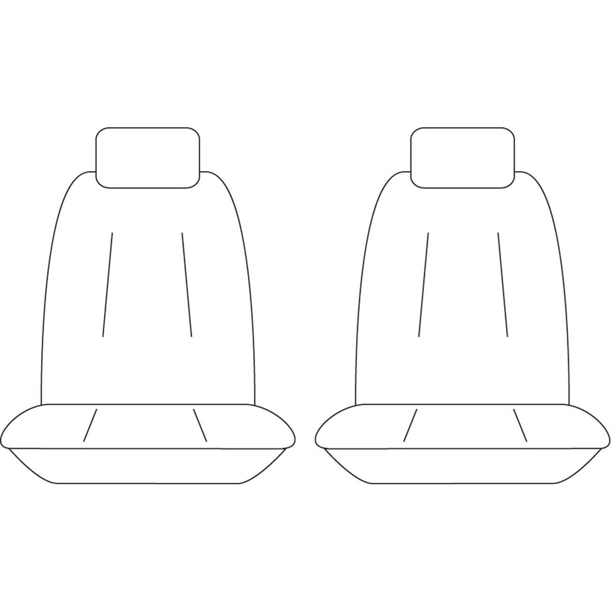 TRADIES CANVAS READY MADE SEAT COVERS - FRONT, BLACK, SUITS FORD RANGER, EVEREST, , scaau_hi-res