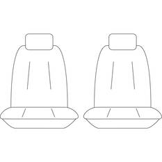 TRADIES CANVAS READY MADE SEAT COVERS - FRONT, BLACK, SUITS FORD RANGER, EVEREST, , scaau_hi-res