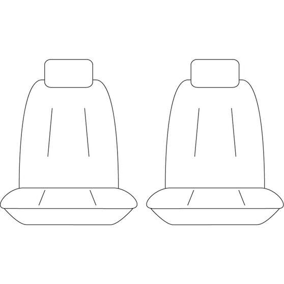 TRADIES CANVAS READY MADE SEAT COVERS - FRONT, BLACK, SUITS FORD RANGER, EVEREST, , scaau_hi-res