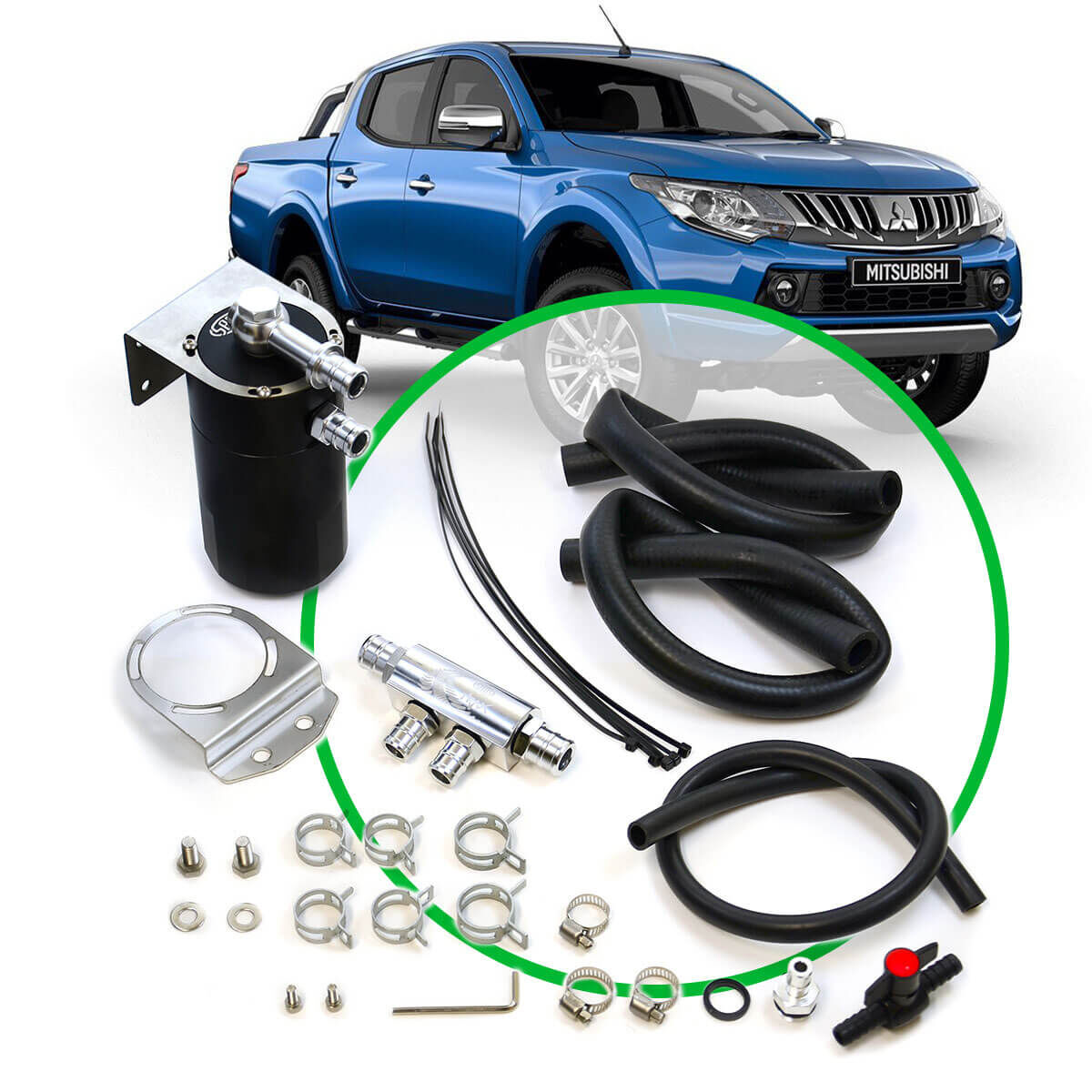 OIL CATCH TANK FULL KIT SUIT MITSUBISHI TRITON MQ 2.4L 2015, , scaau_hi-res