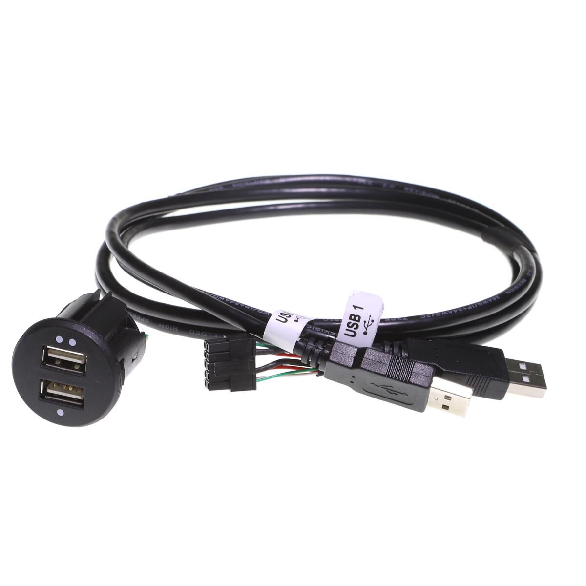 DUAL USB CHARGE/DATA SOCKET REPLACEMENT CIGARETTE LIGHTER SOCKET MOUNT, , scaau_hi-res