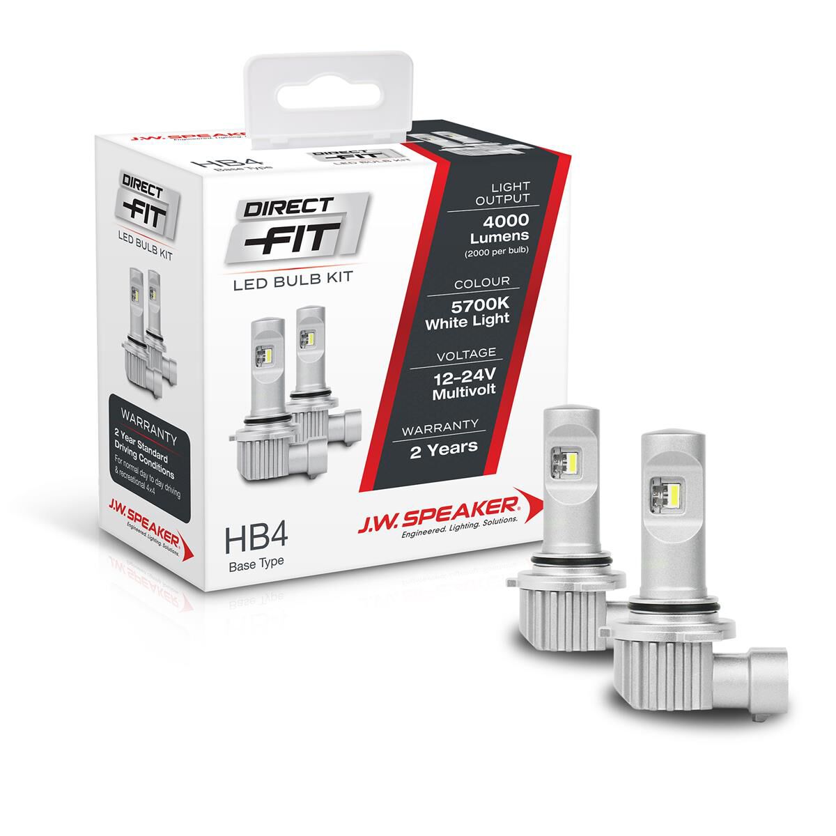 LED HB4 Direct Fit Kit 12-24V 6000K, , scaau_hi-res