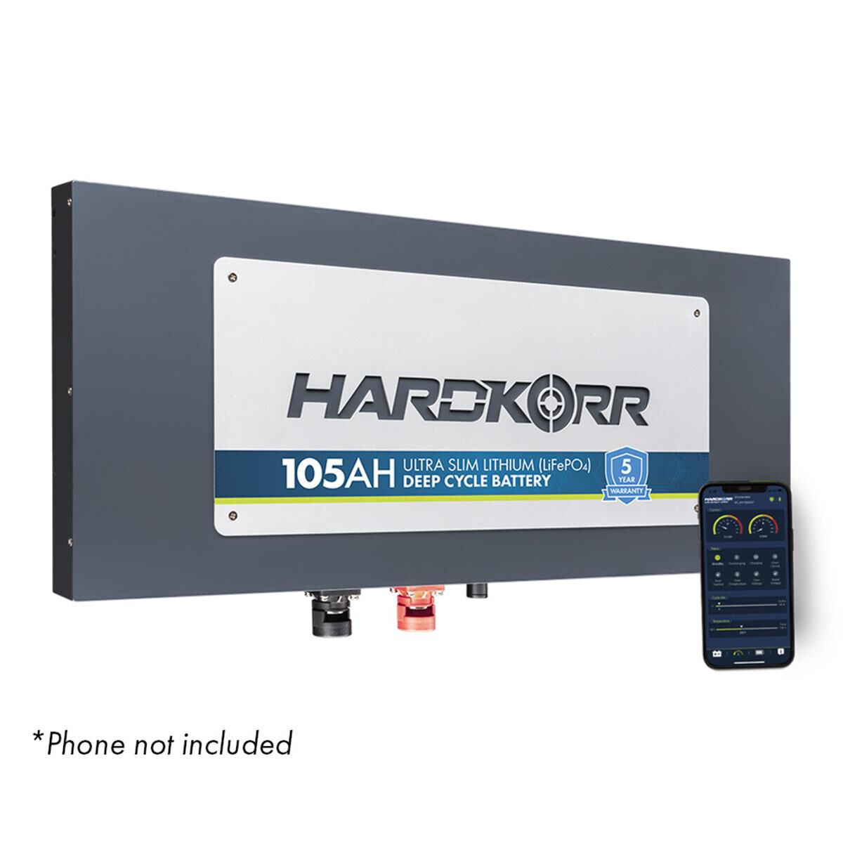 105AH LITHIUM LIFEPO4 SLIMLINE DEEP CYCLE BATTERY W/ BLUETOOTH, , scaau_hi-res